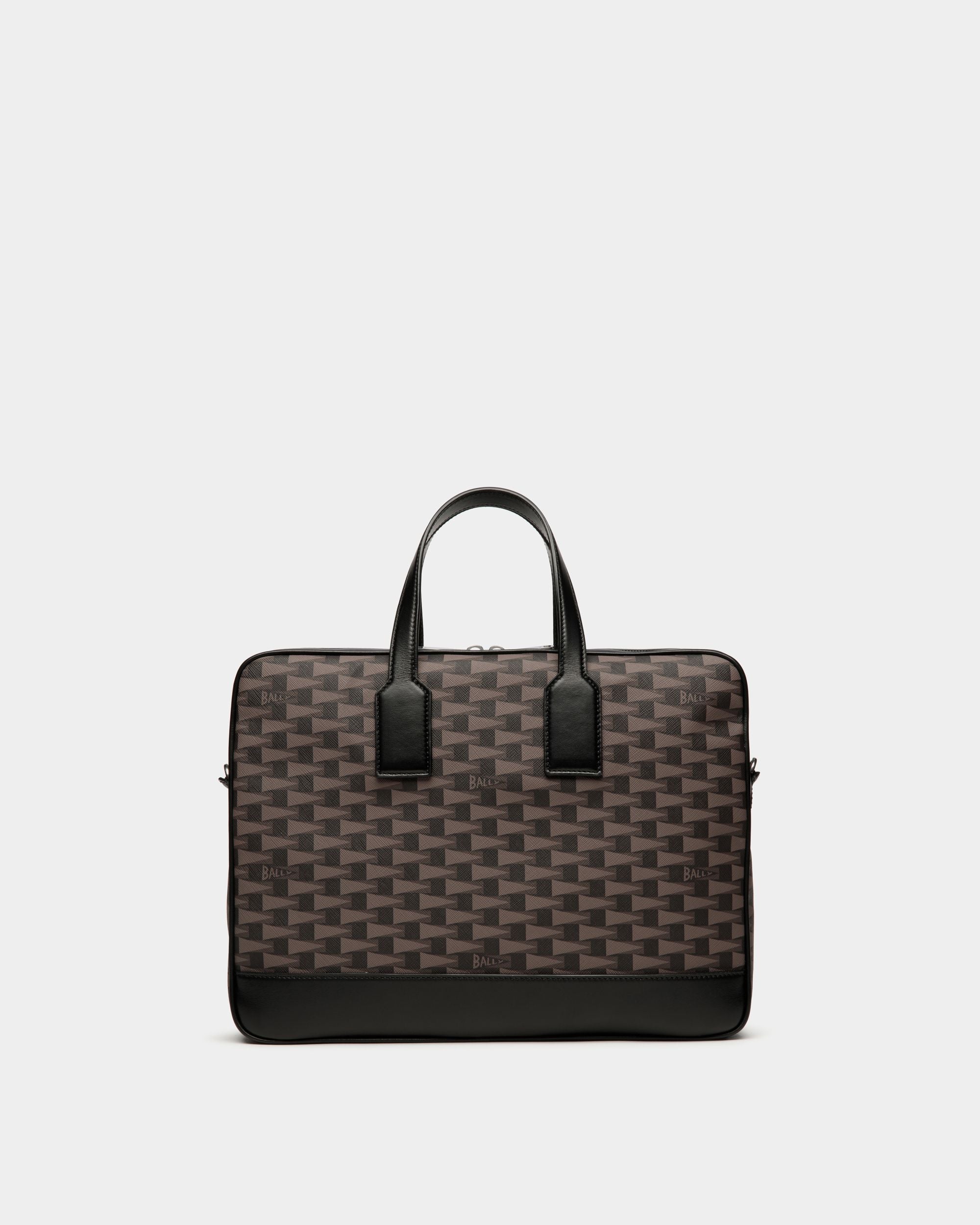 Pennant Briefcase in Black Pennant Motif - Herren - Bally - 02