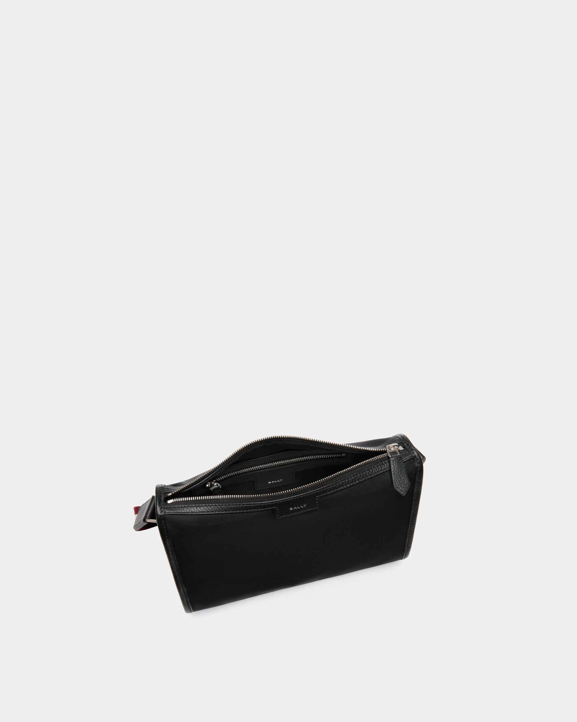 Code Small Crossbody Bag in Black Nylon - Herren - Bally - 04