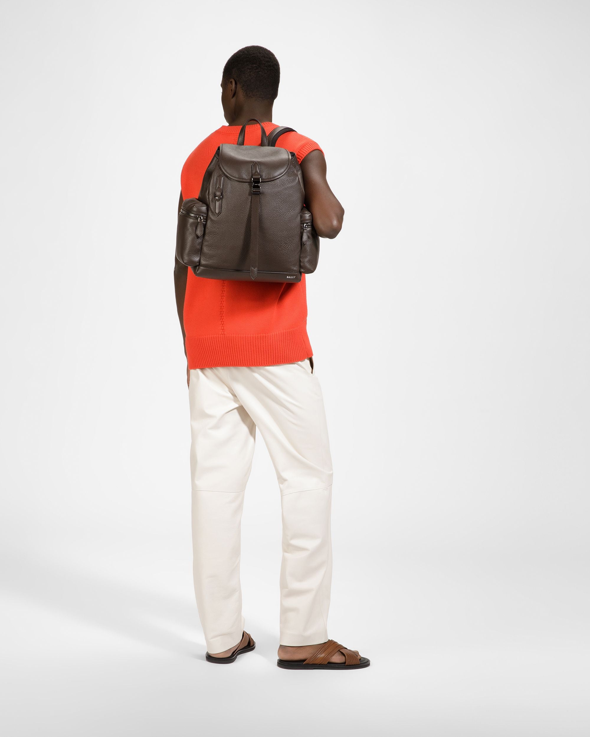 Cliford Lederrucksack In Ebenholzbraun - Herren - Bally - 06