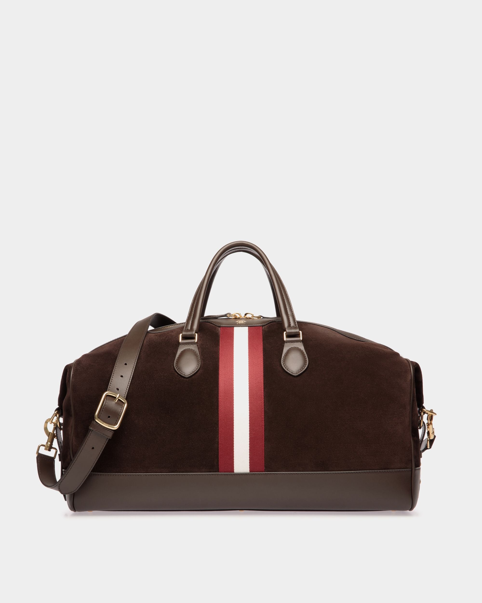 Beckett Reisetasche Aus Veloursleder Und Leder In Ebenholz - Herren - Bally - 01