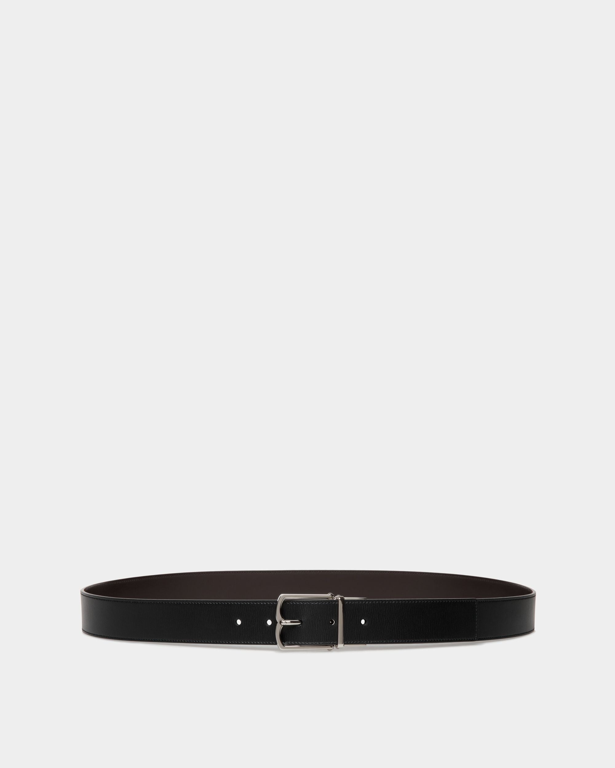 Country 35mm Reversible And Adjustable Belt In Black And Ebano Leather - Herren - Bally - 01