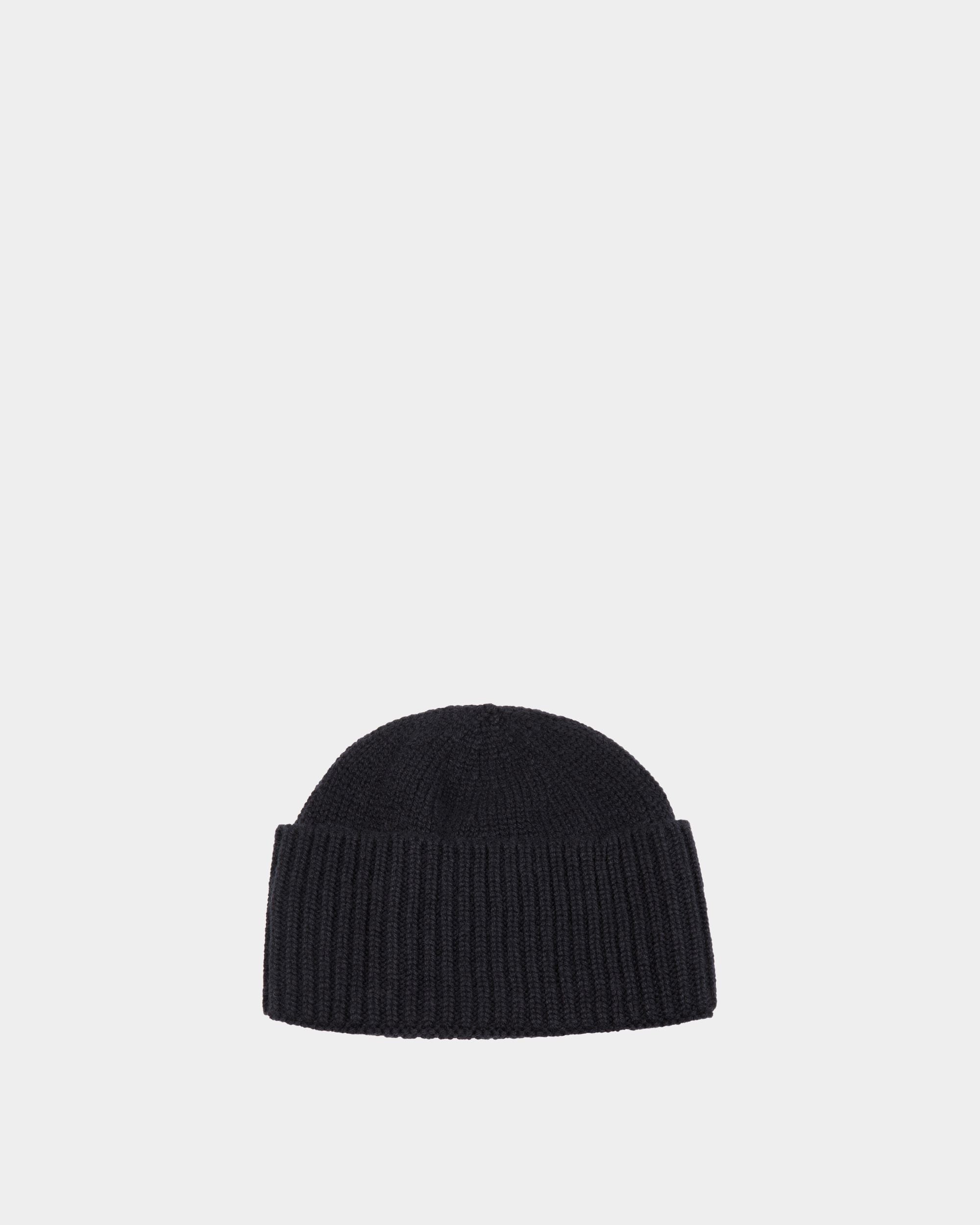 Beanie Aus Kaschmir In Navy Blue - Herren - Bally - 01