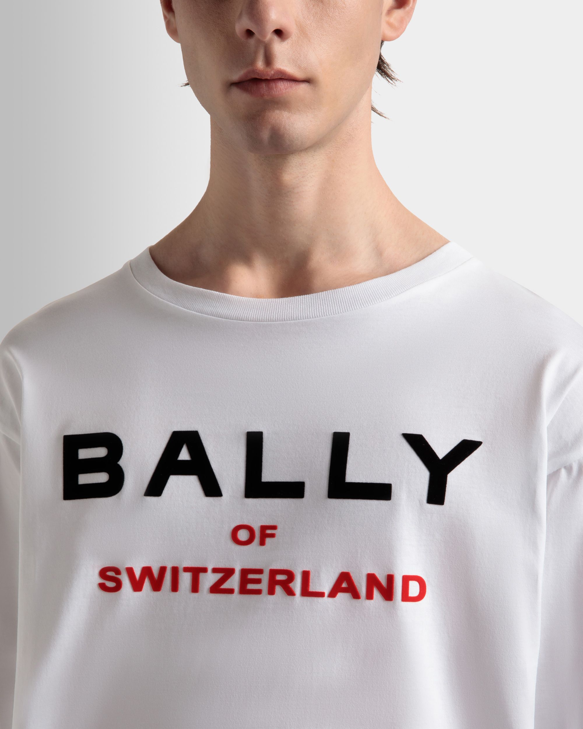 T-Shirt Aus Baumwolle In Weiß - Herren - Bally - 04