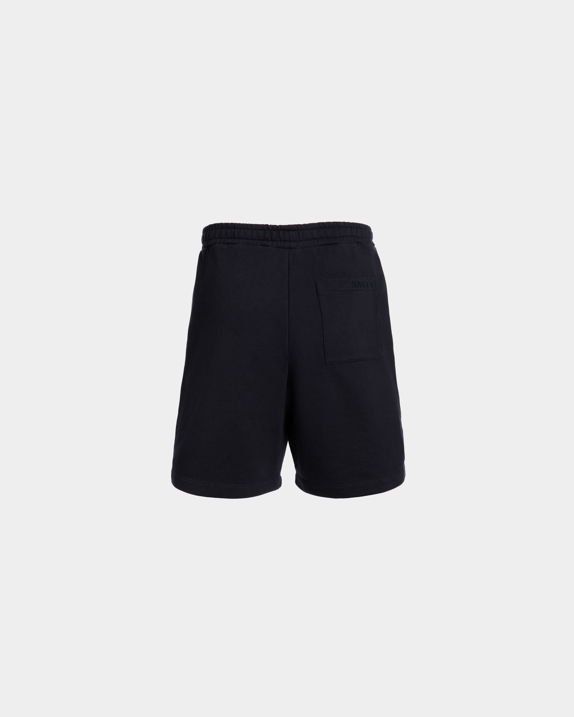 Shorts Aus Baumwolle In Navy Blue Mit Bally-Flagge - Herren - Bally - 03