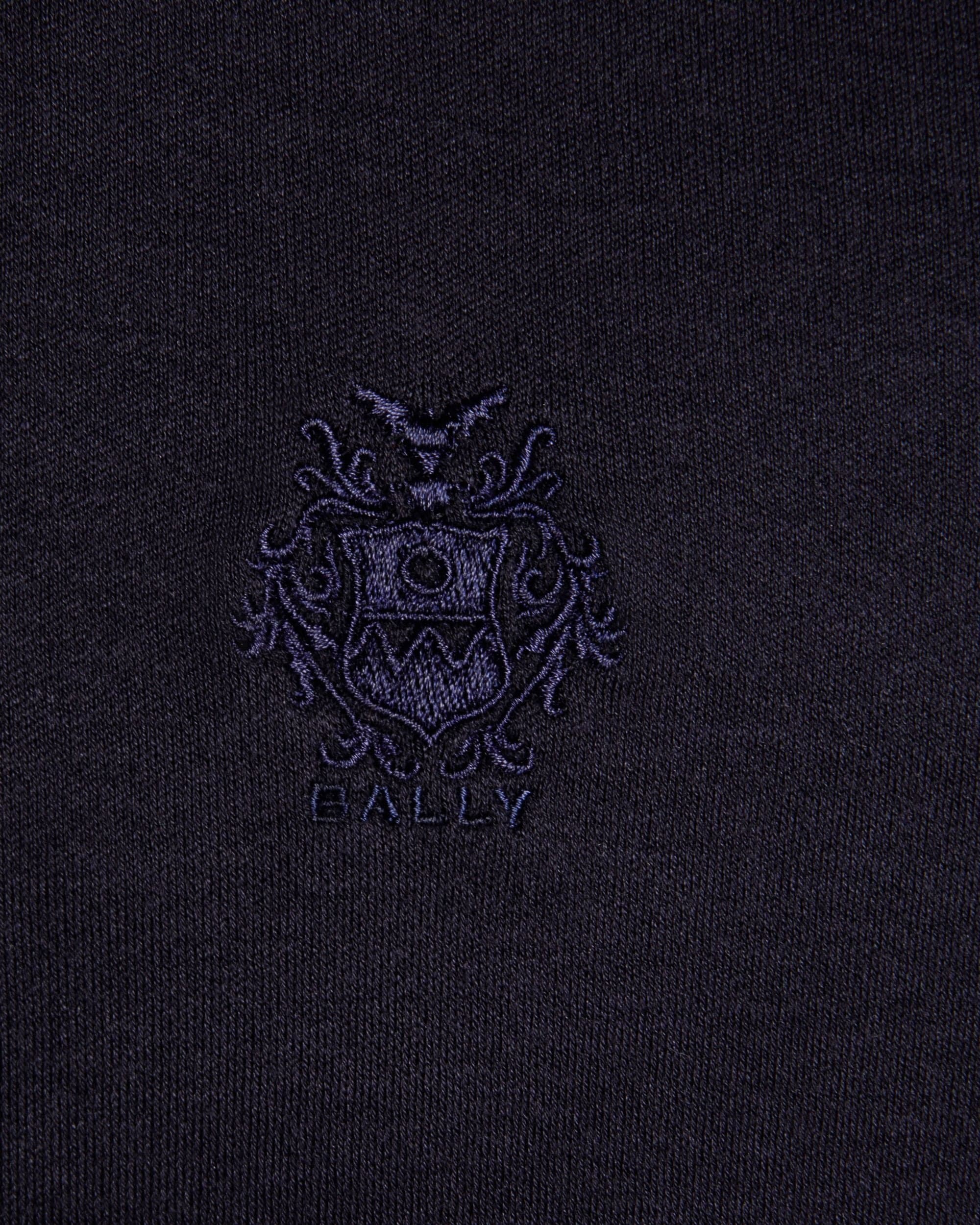 Kurzarm-Poloshirt Aus Baumwoll-Seidengemisch In Navy Blue Mit Bally Crest-Logo - Herren - Bally - 02