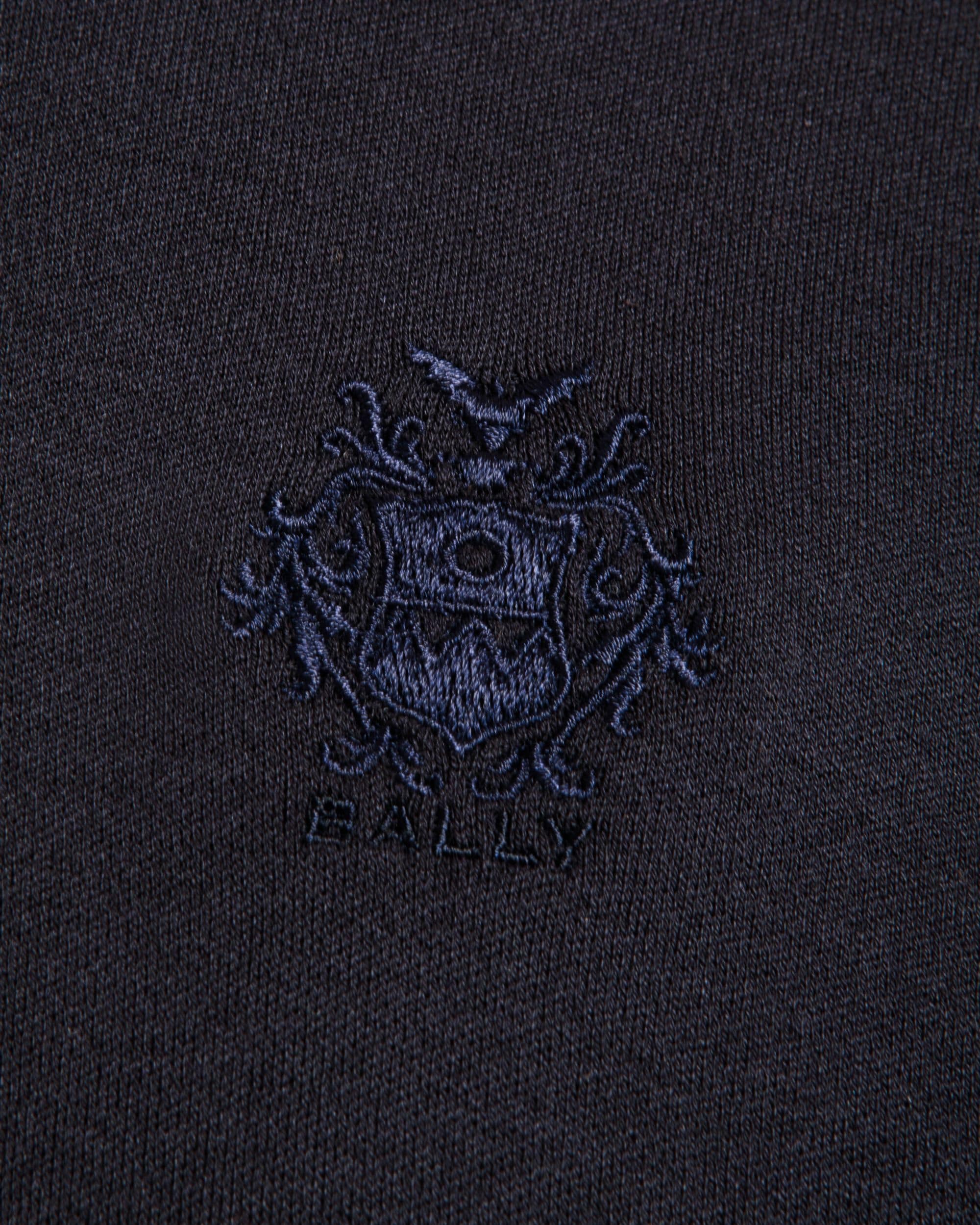 Kurzarm-Poloshirt Aus Baumwoll-Seidengemisch In Navy Blue Mit Bally Crest-Logo - Herren - Bally - 03