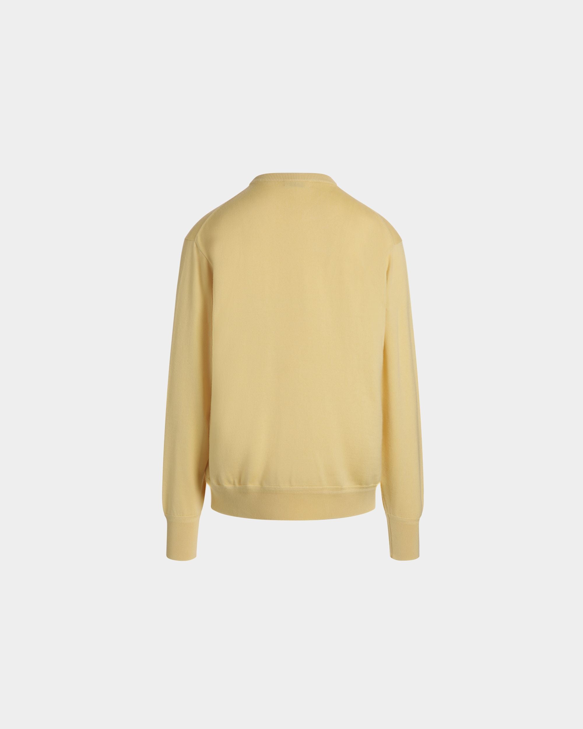 Pullover Mit Rundhalsausschnitt Aus Einer Woll-Kaschmir-Mischung In Dusty Yellow - Herren - Bally - 03