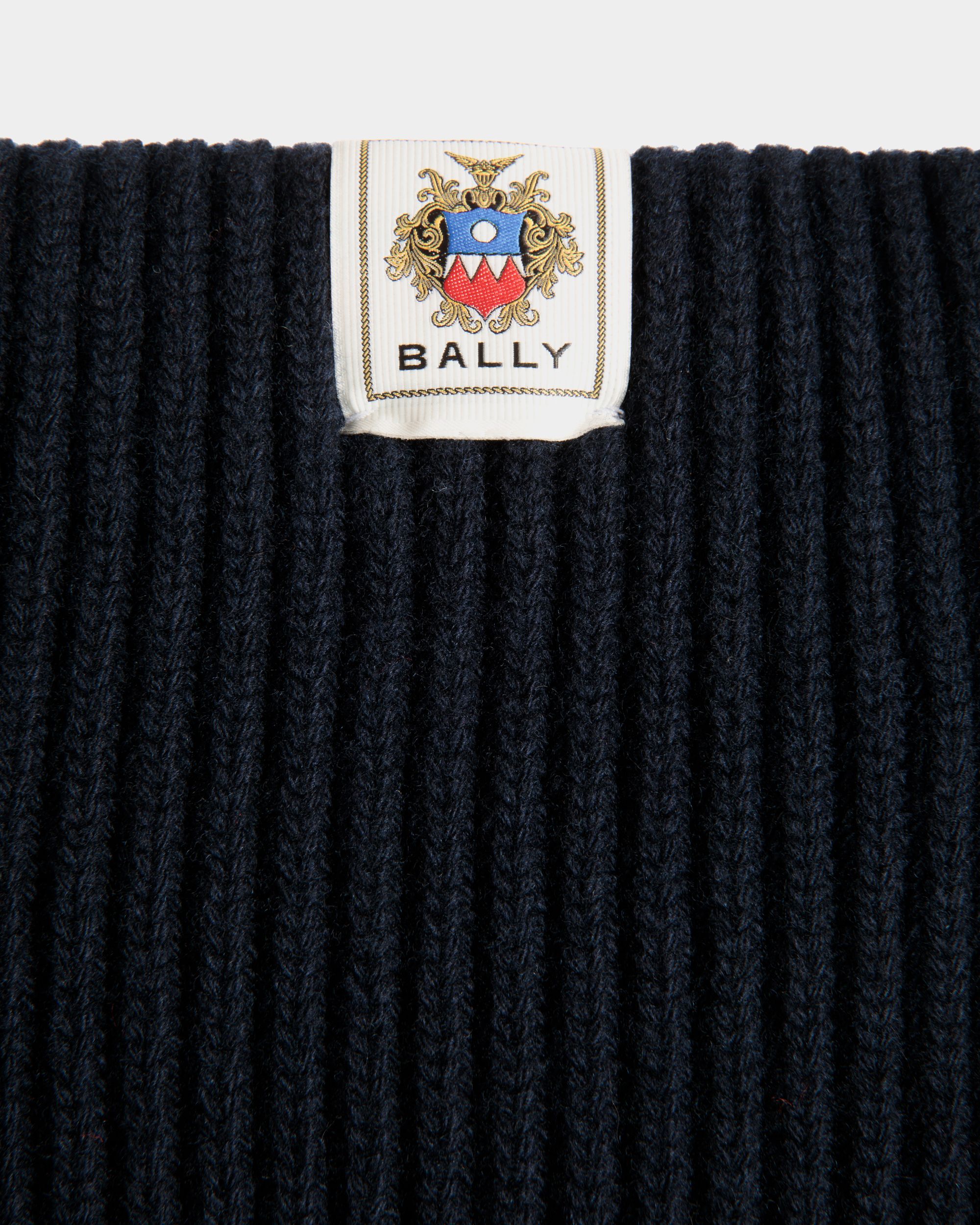 Rundhalspullover Aus Wolle In Navy Blue - Herren - Bally - 02