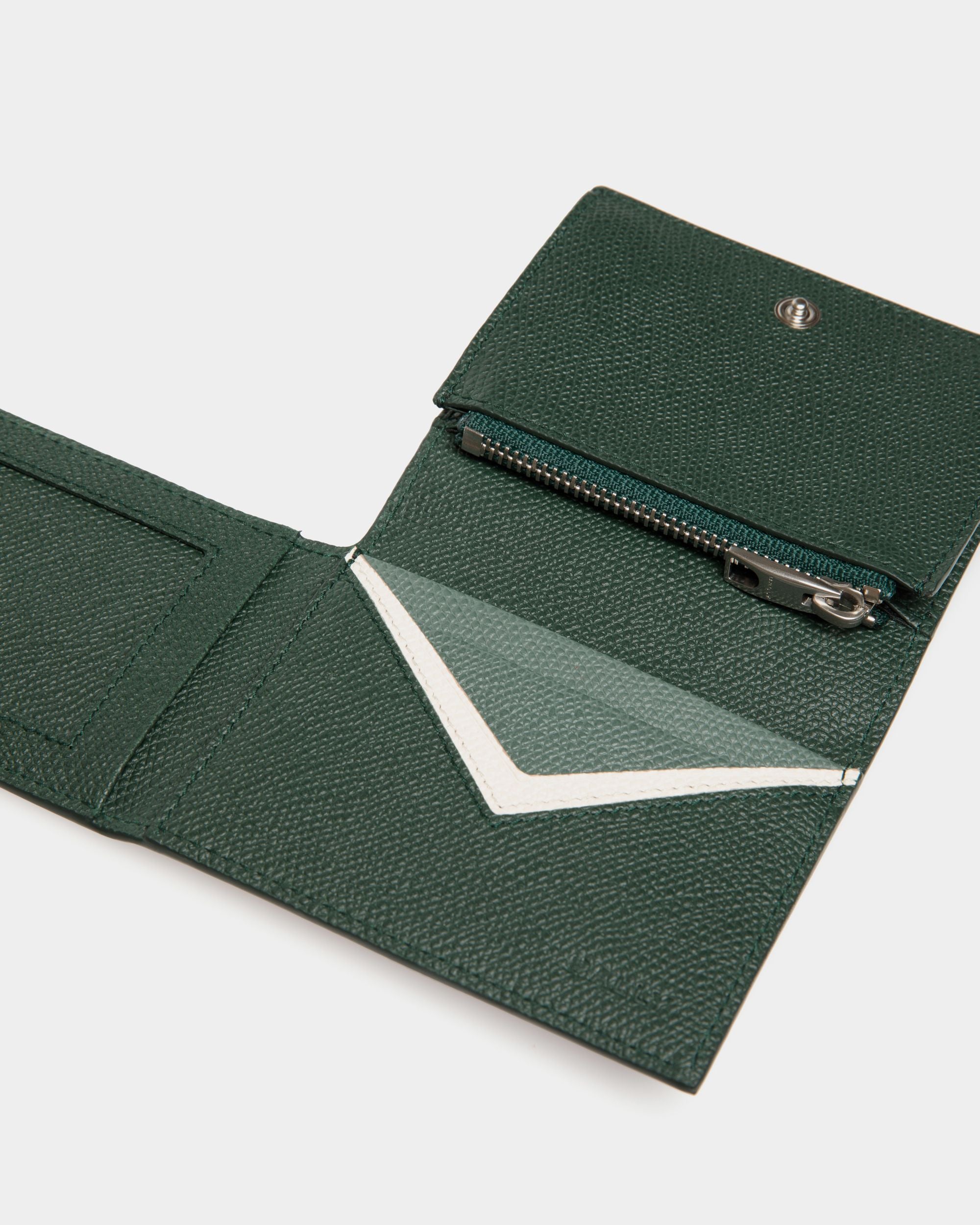 Flag Dreiteilige Geldbörse Aus Leder In Bottle Green - Herren - Bally - 04