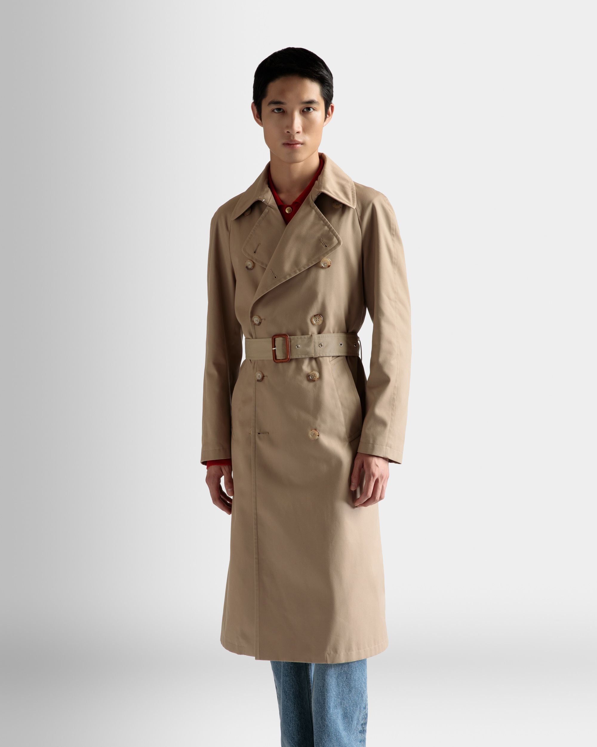 Trenchcoat Aus brauner Baumwolle - Herren - Bally - 03