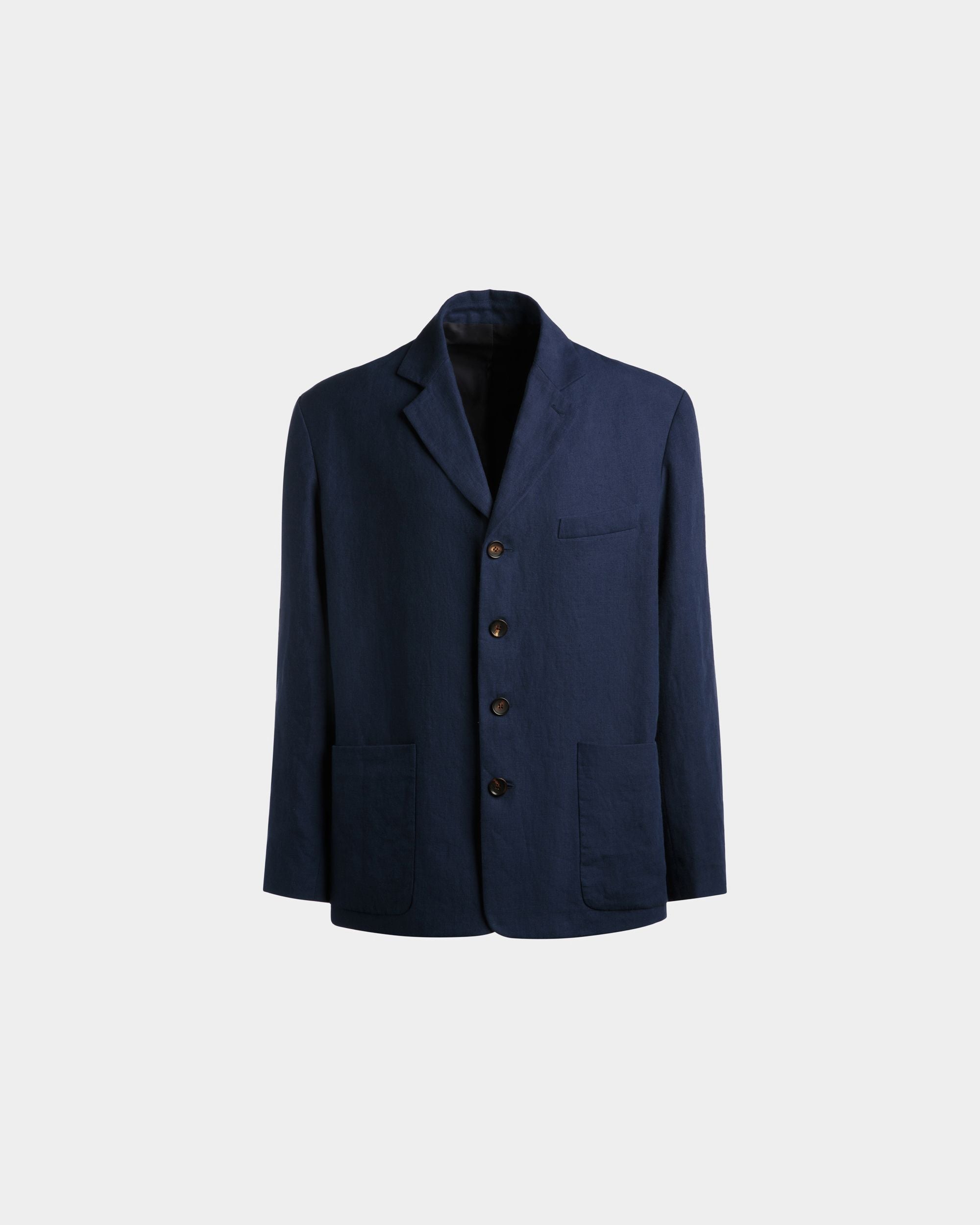 Jacke Aus Leinen In Navy Blue - Herren - Bally - 01