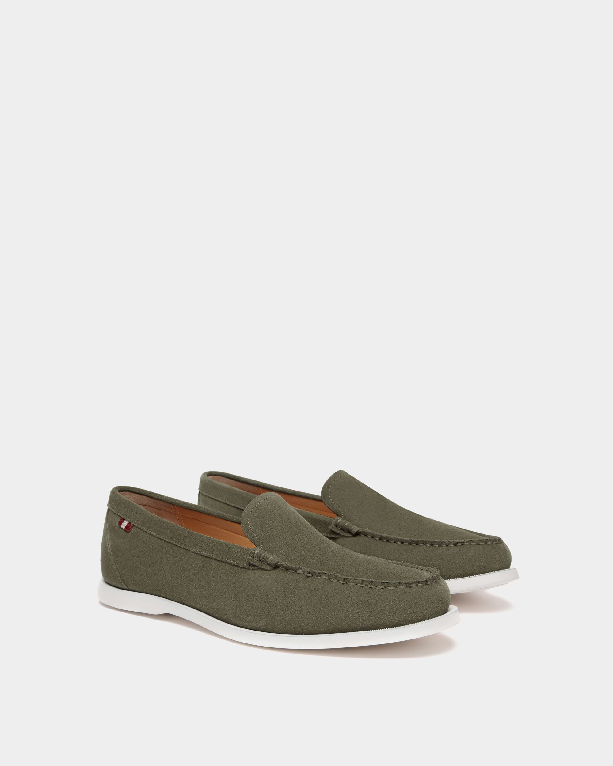 Nelson Loafer Aus Veloursleder In Olive Green - Herren - Bally - 03