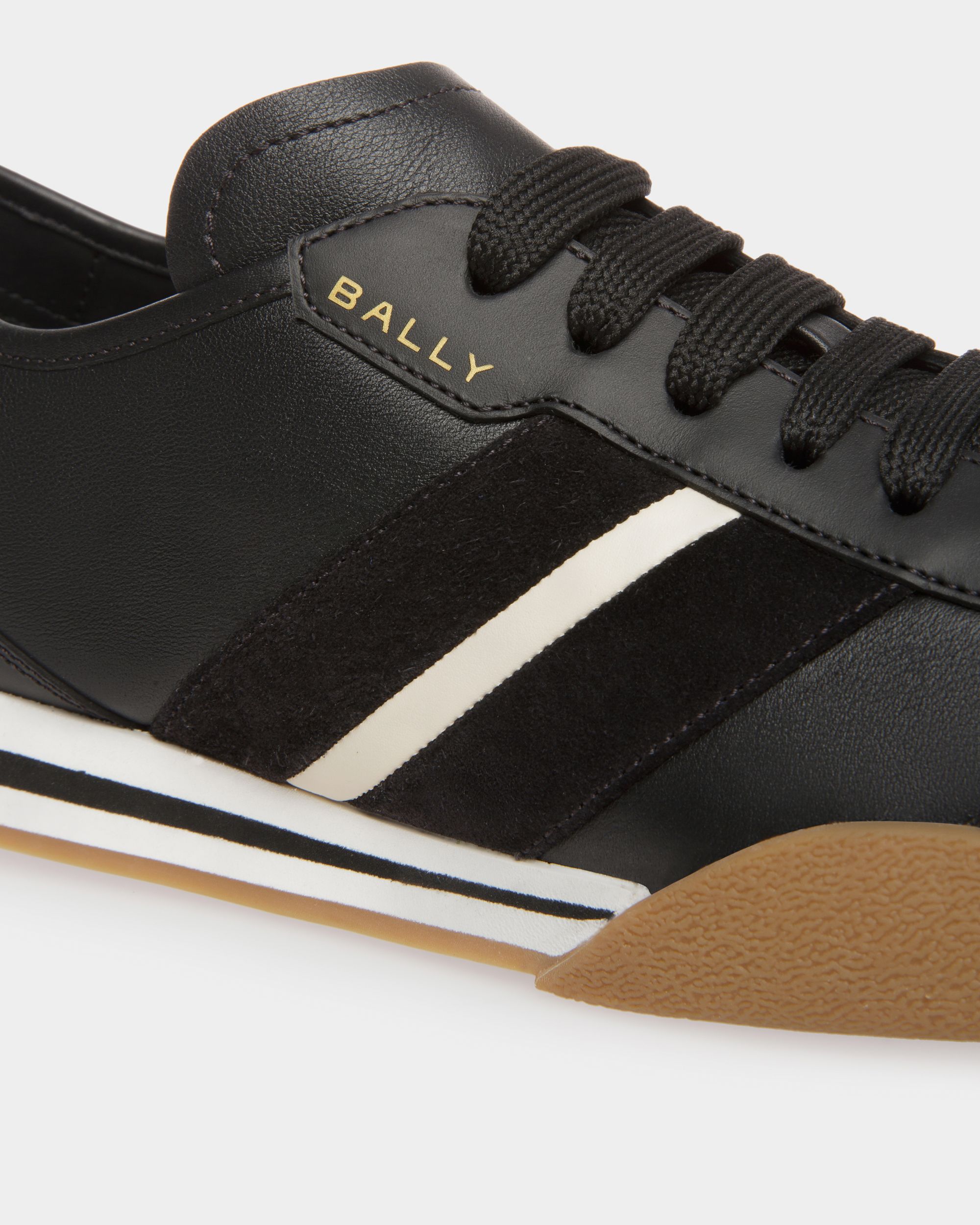 Sussex Sneaker Aus Leder in Schwarz, Elfenbein und Tiefrubinrot - Herren - Bally - 04