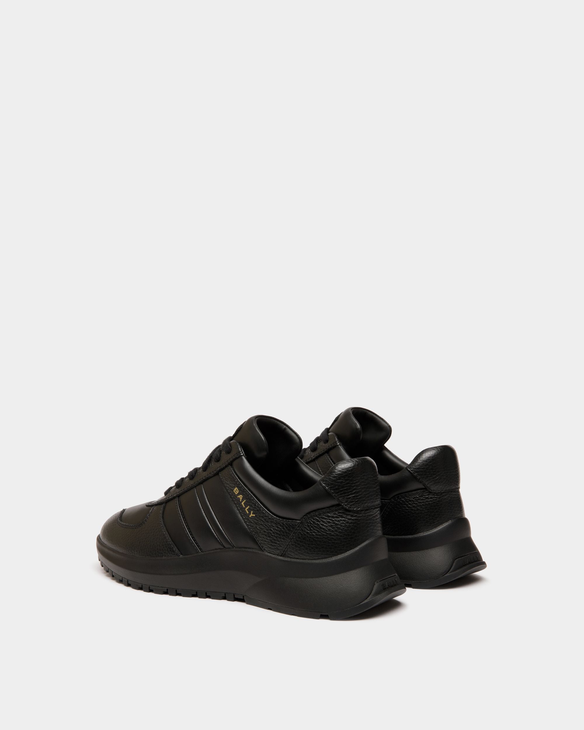 Outline Sneaker Aus Leder In Schwarz - Herren - Bally - 03