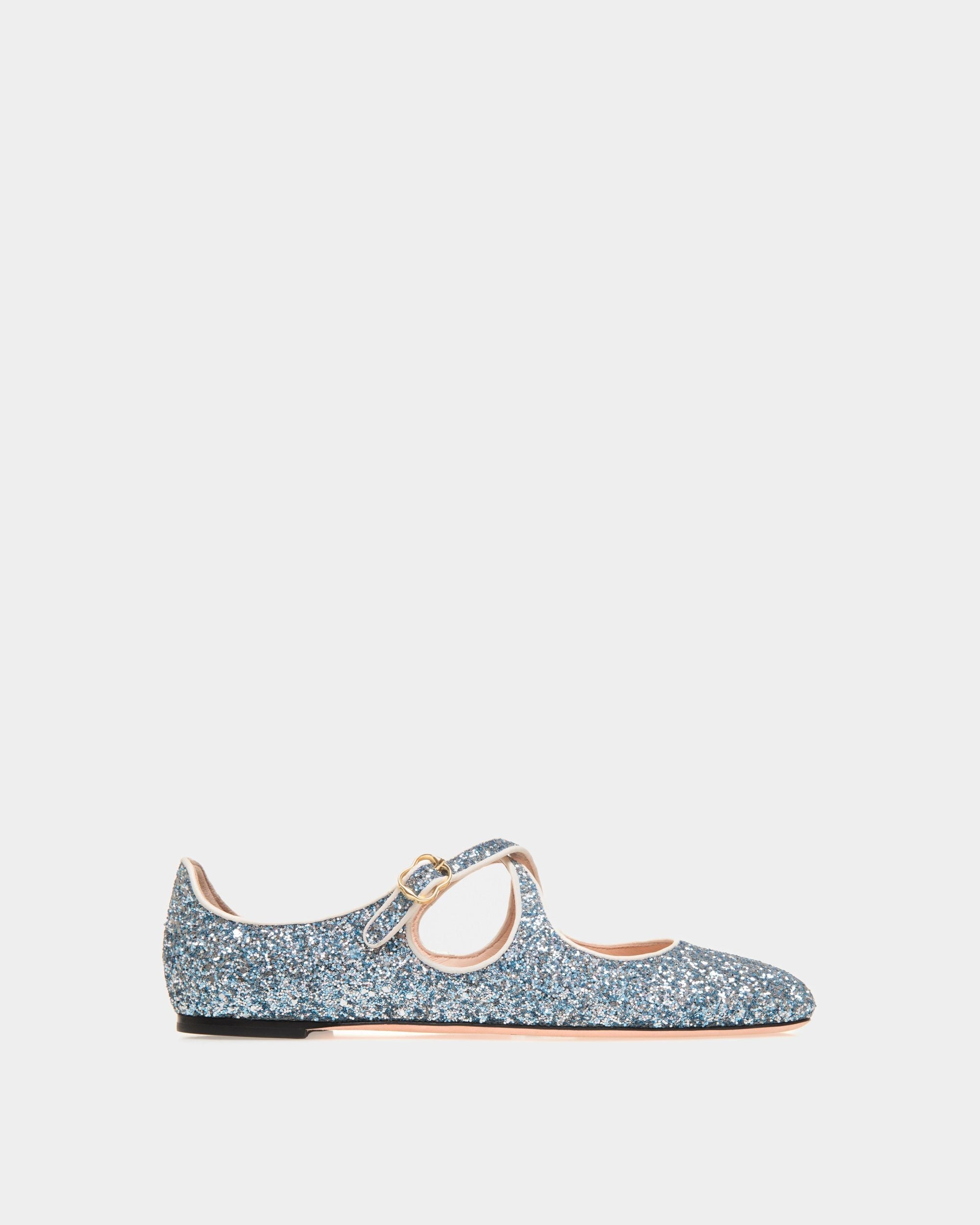 Ballyrina Ballerina Aus Glitzerstoff In Hellblau - Damen - Bally - 01