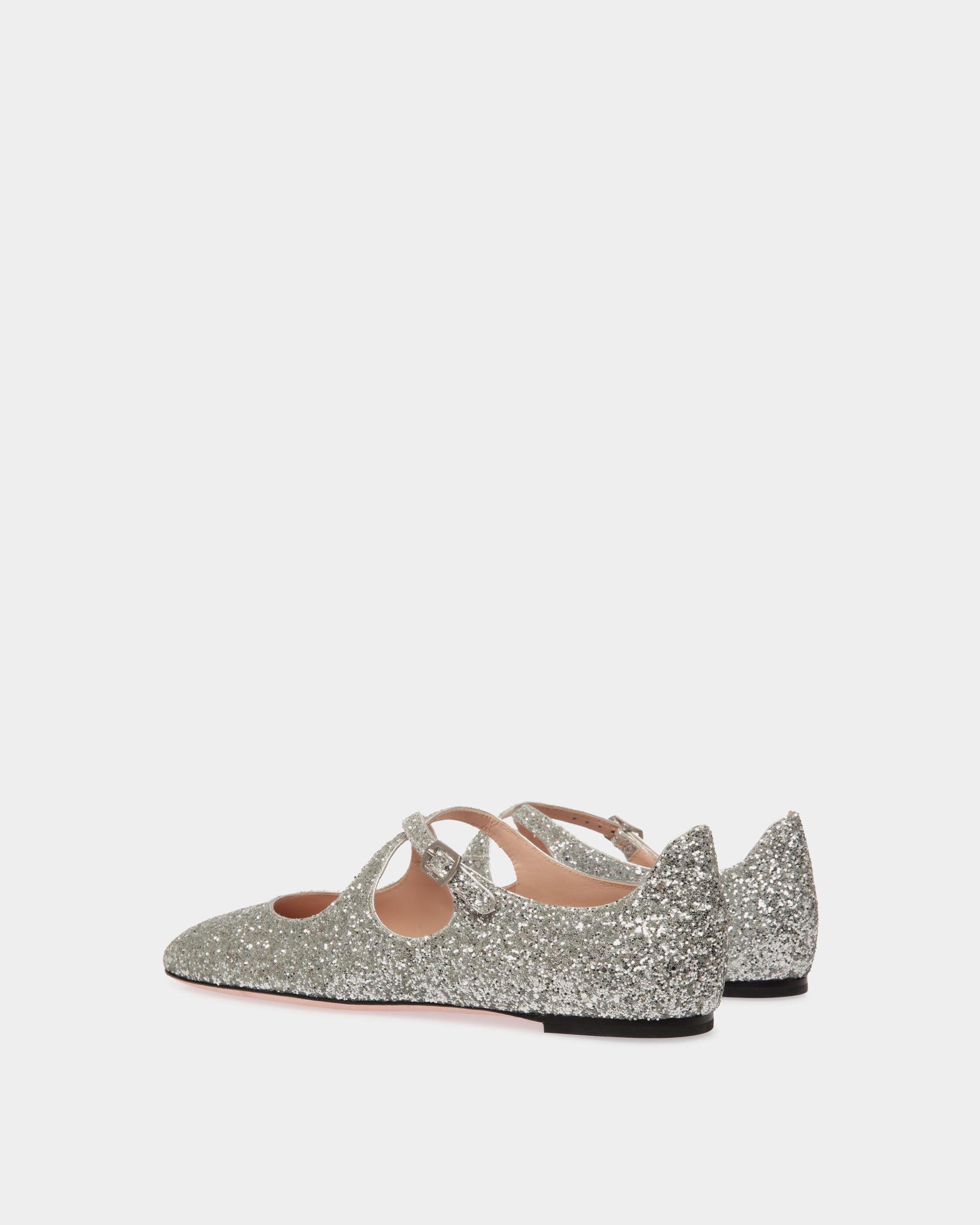 Ballyrina Flat in Silver Glitter - Damen - Bally - 03