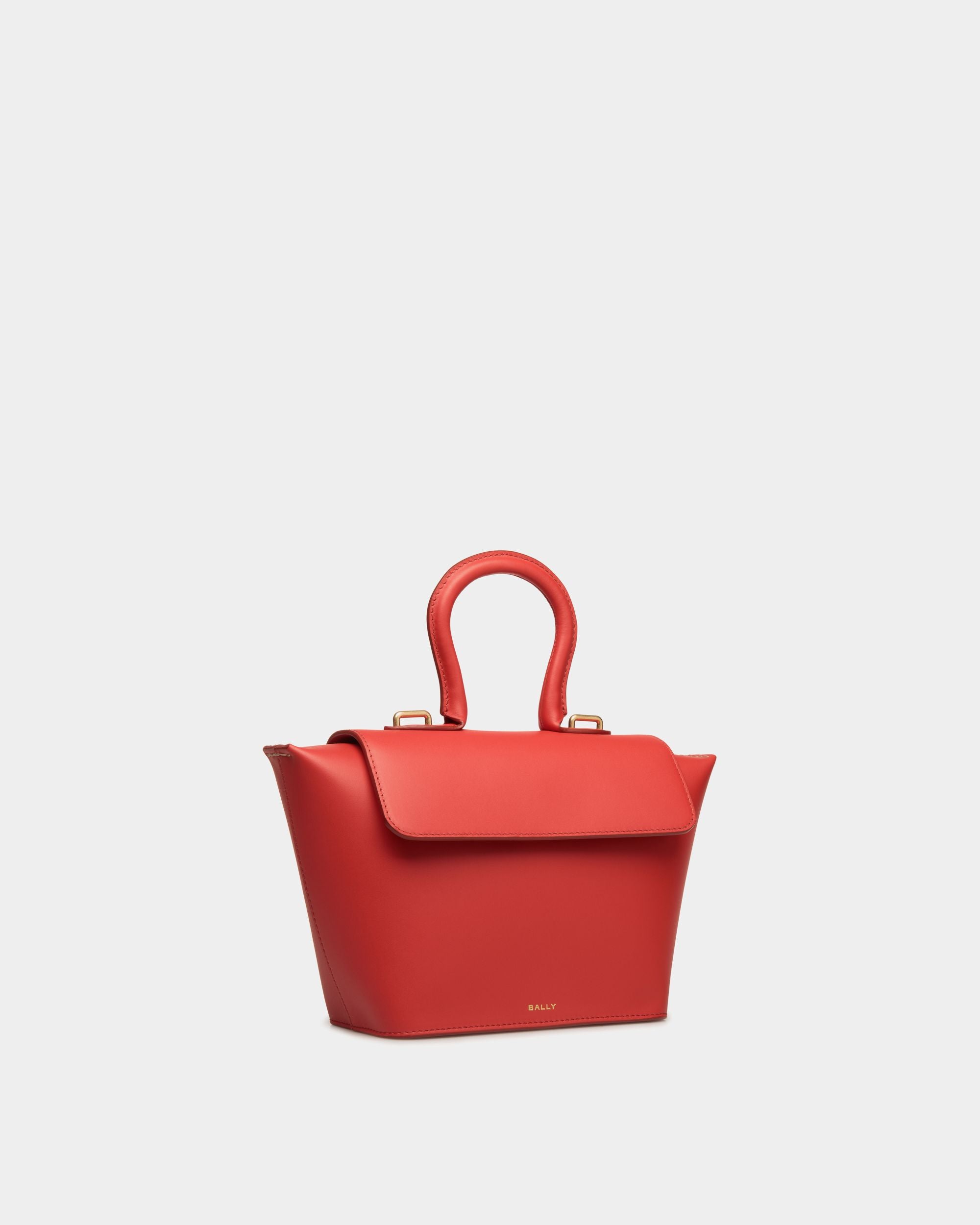 Belle Henkeltasche Aus Leder In Candy Red - Damen - Bally - 03