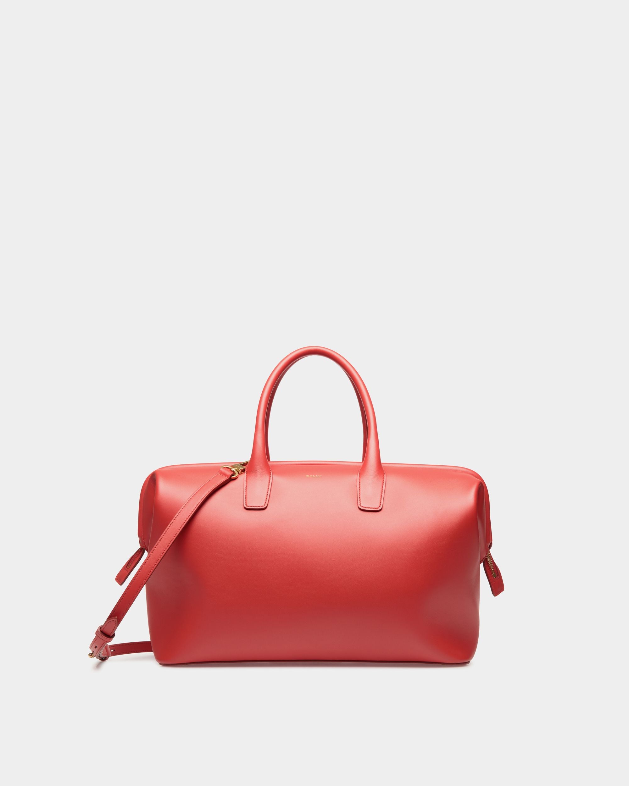 Belle Henkeltasche Aus Leder In Candy Red - Damen - Bally - 01