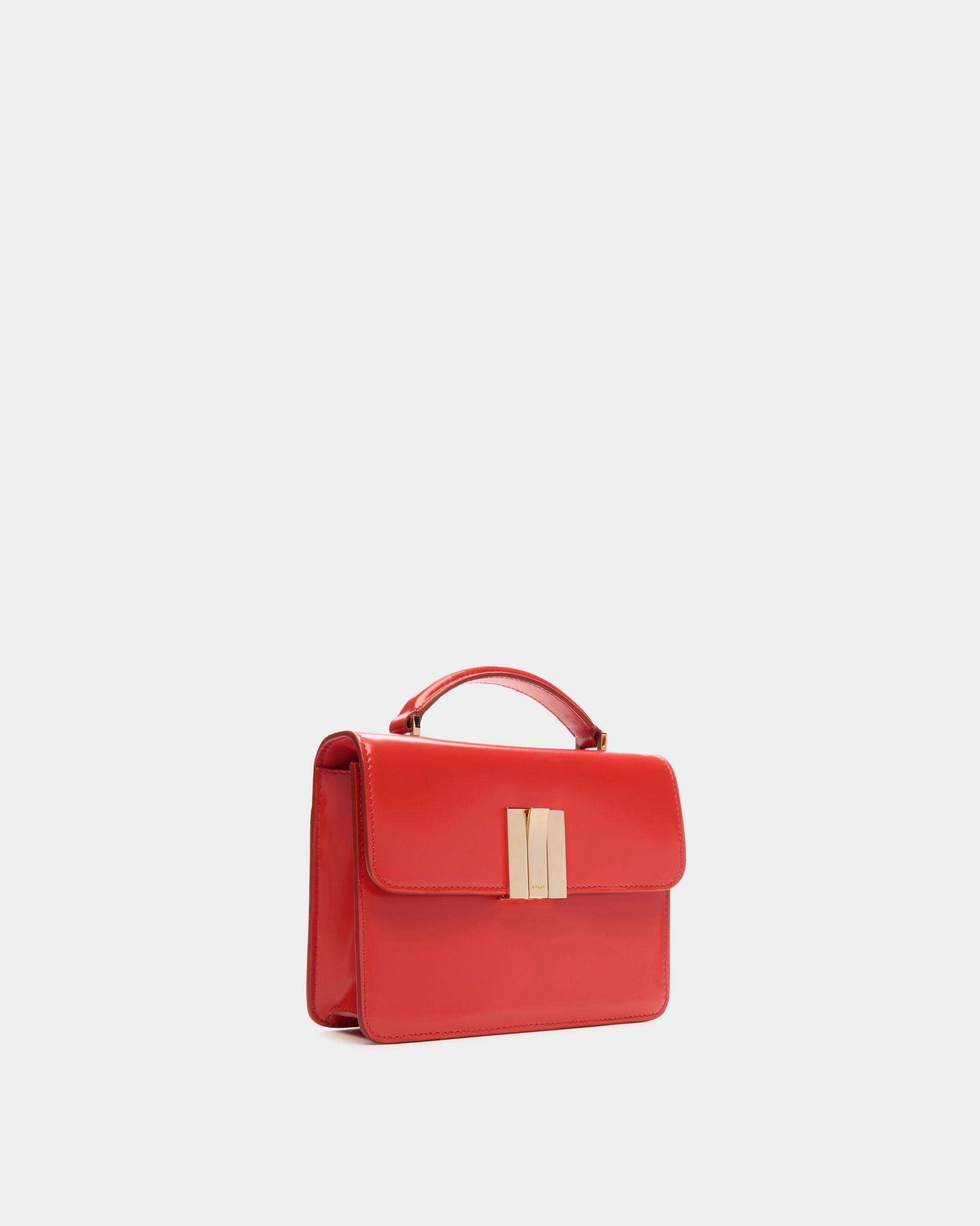 Ollam Mini-Henkeltasche Aus Gebürstetem Leder In Candy Red - Damen - Bally - 04