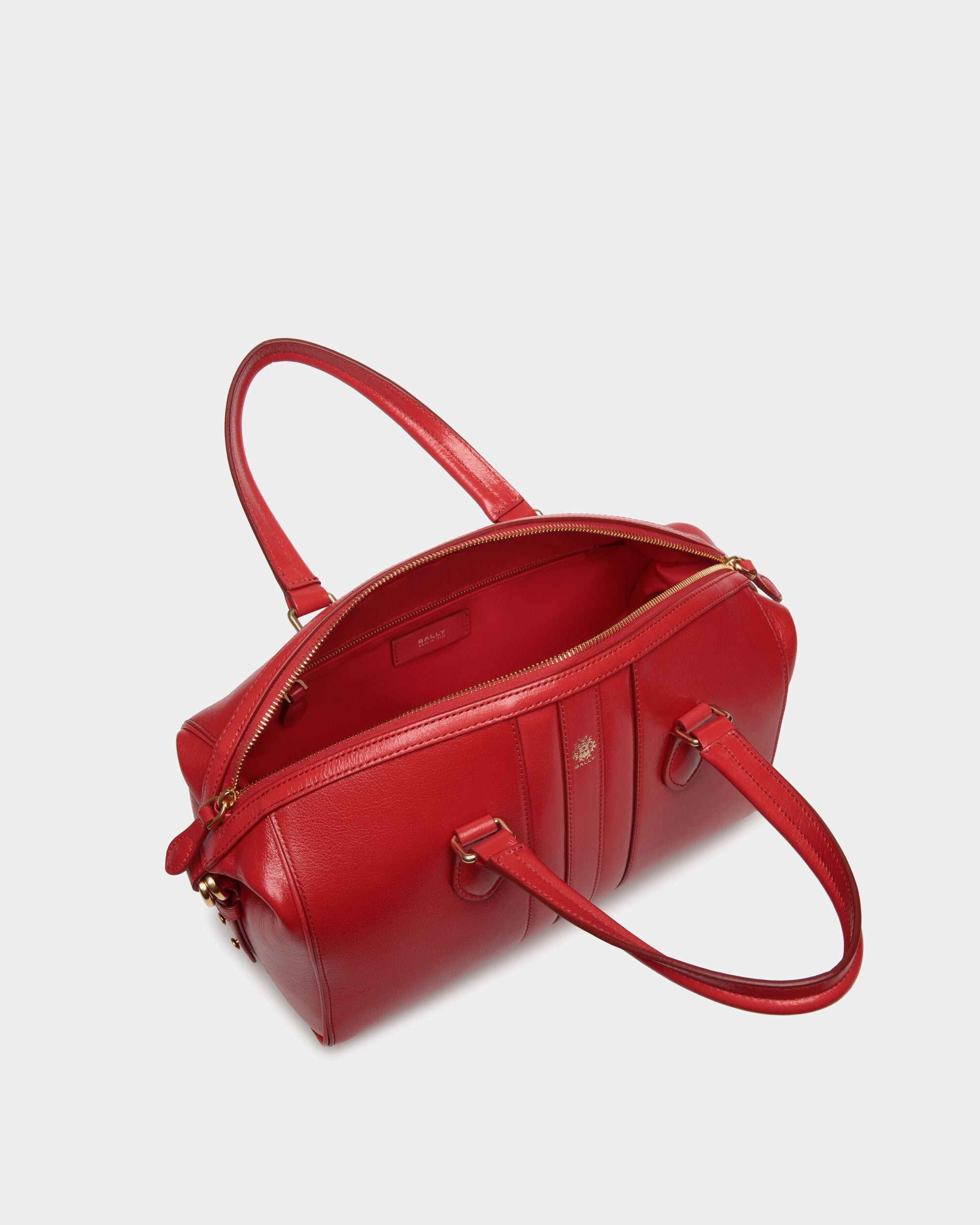 Beckett Top Handle Bag In Red Leather - Damen - Bally - 04