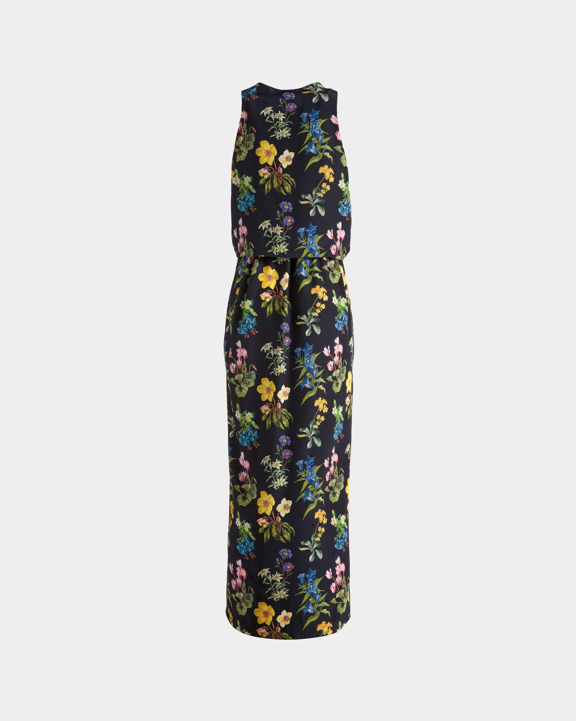 Ärmelloses Midikleid Aus Seide Mit Alpenblumen-Print - Damen - Bally - 08