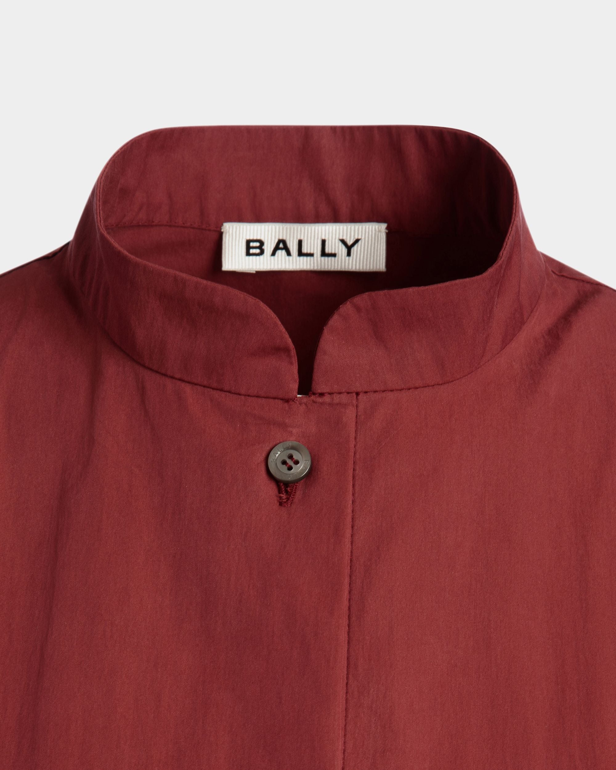 Kleid Aus Baumwollpopeline Mit Gürtel In Heritage Red - Damen - Bally - 02