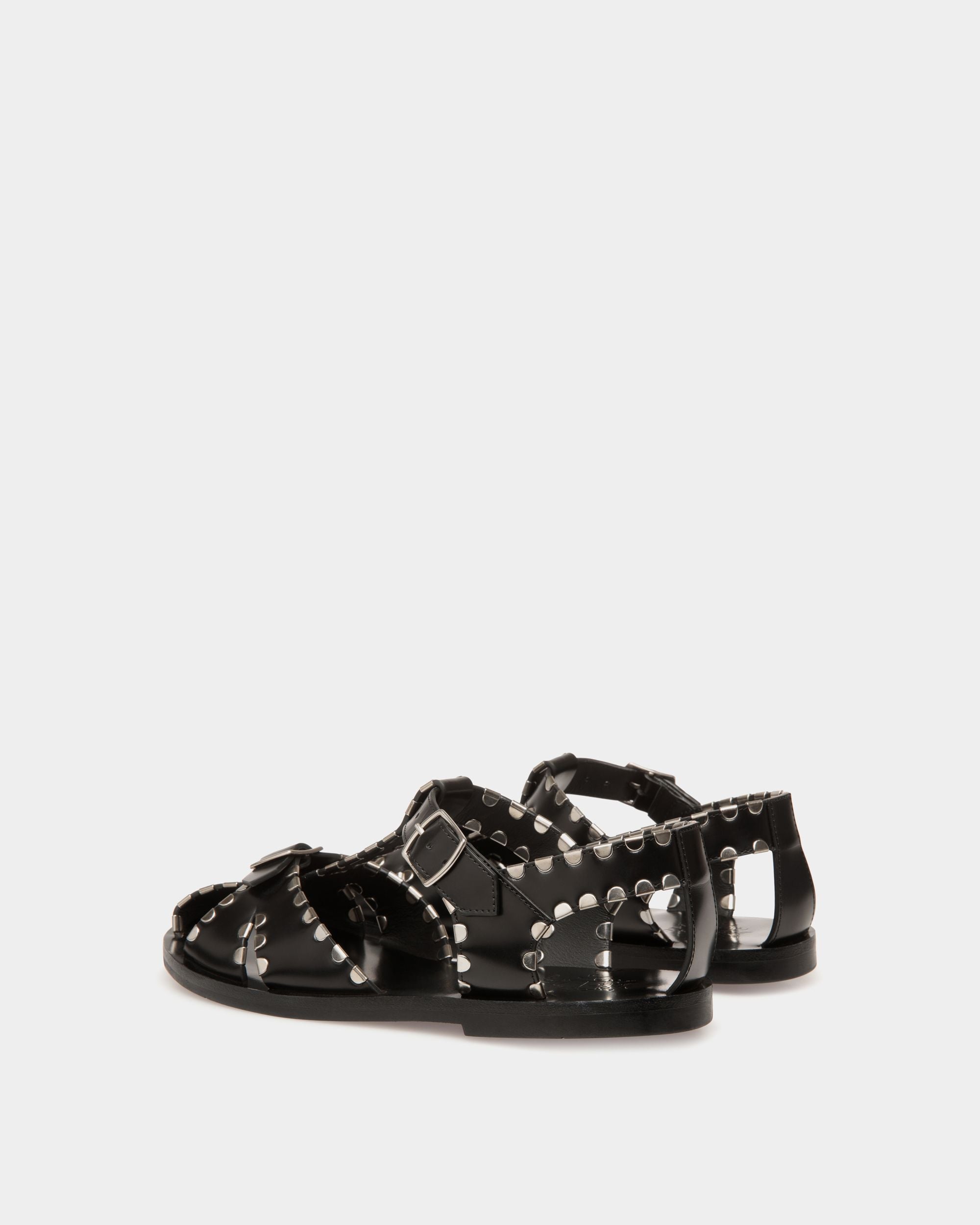 Flache Salis Sandalen Aus Leder In Schwarz - Damen - Bally - 04