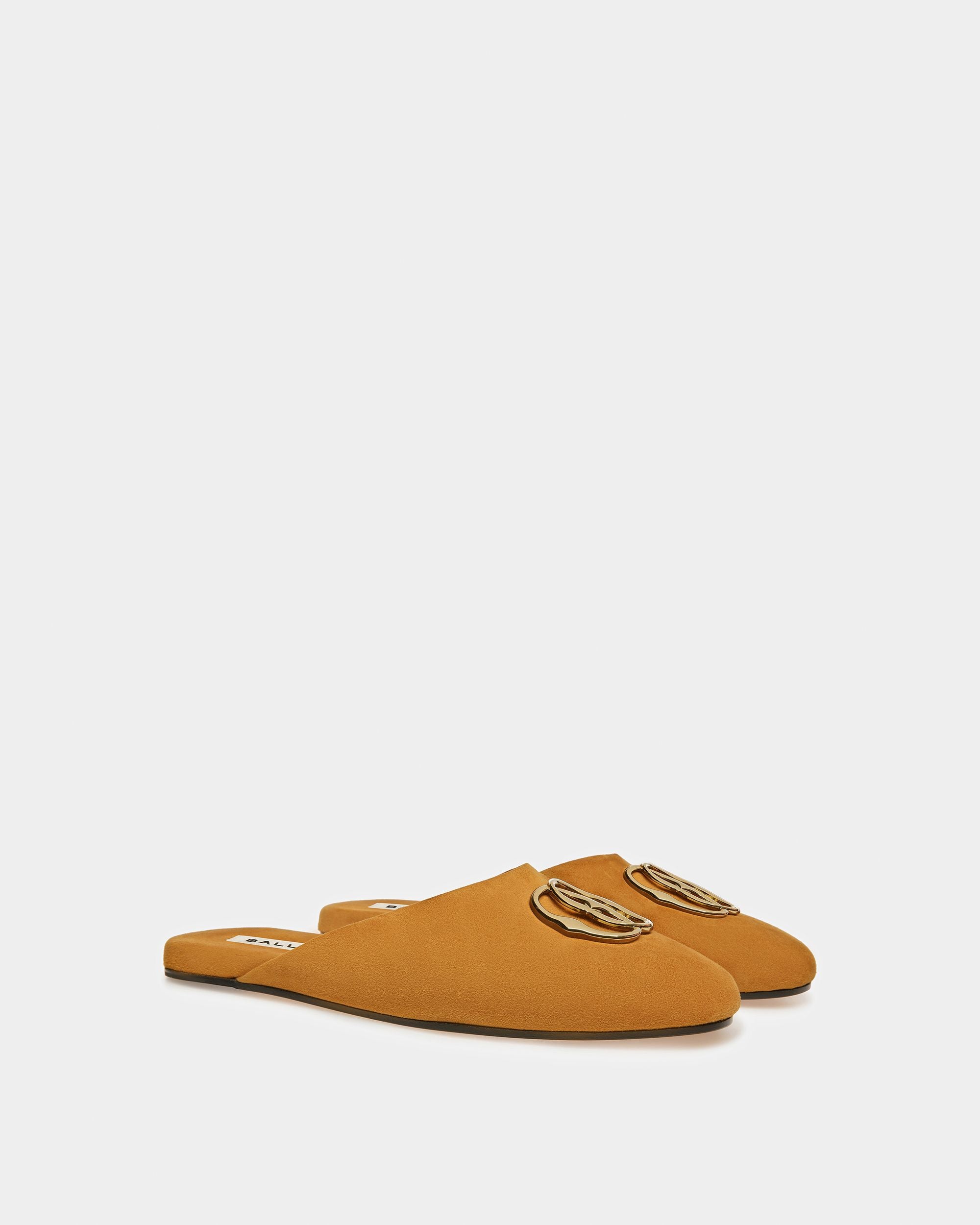 Emblem Slipper Aus Veloursleder - Damen - Bally - 03