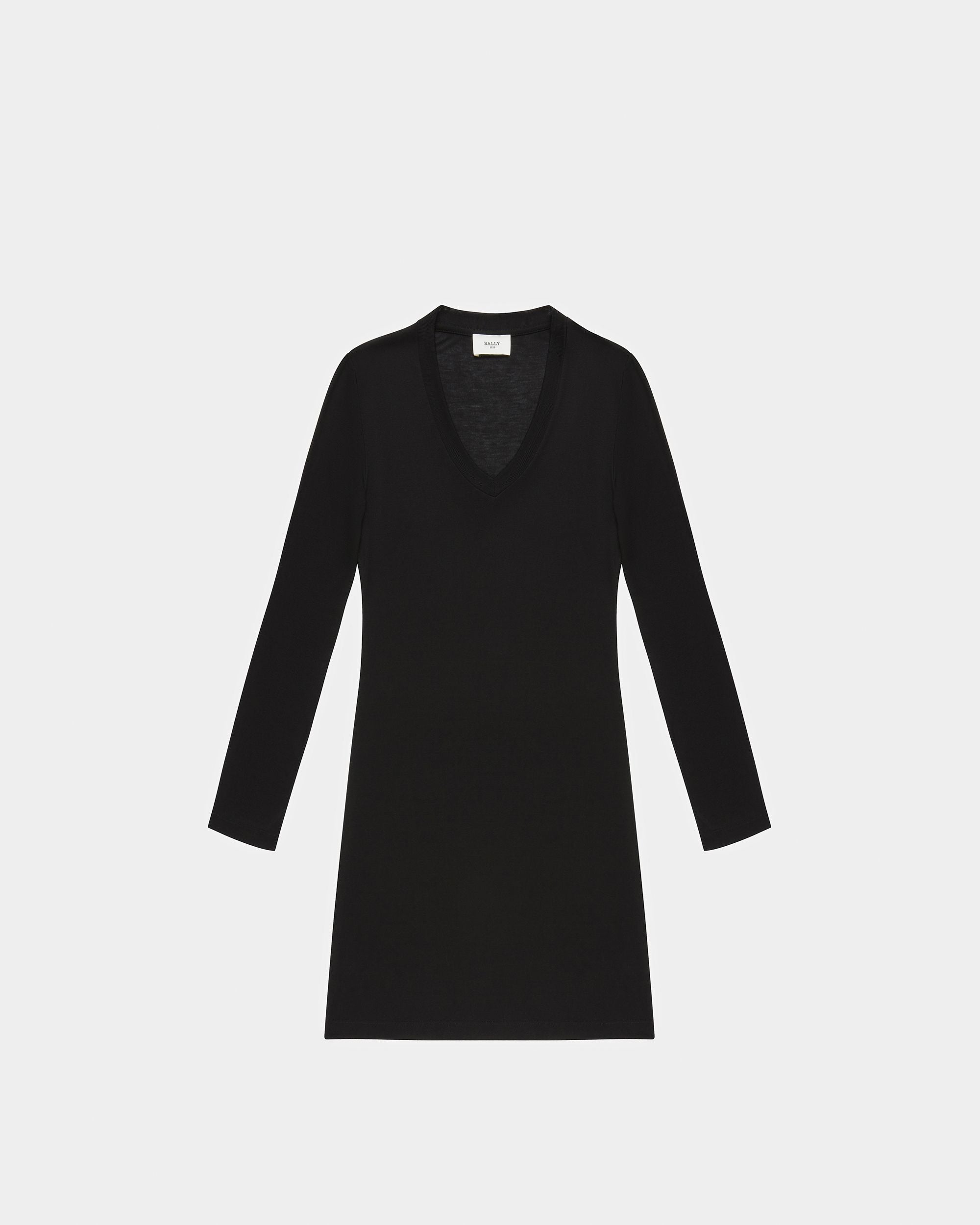 Kleid Aus Lyocell In Schwarz - Damen - Bally - 01