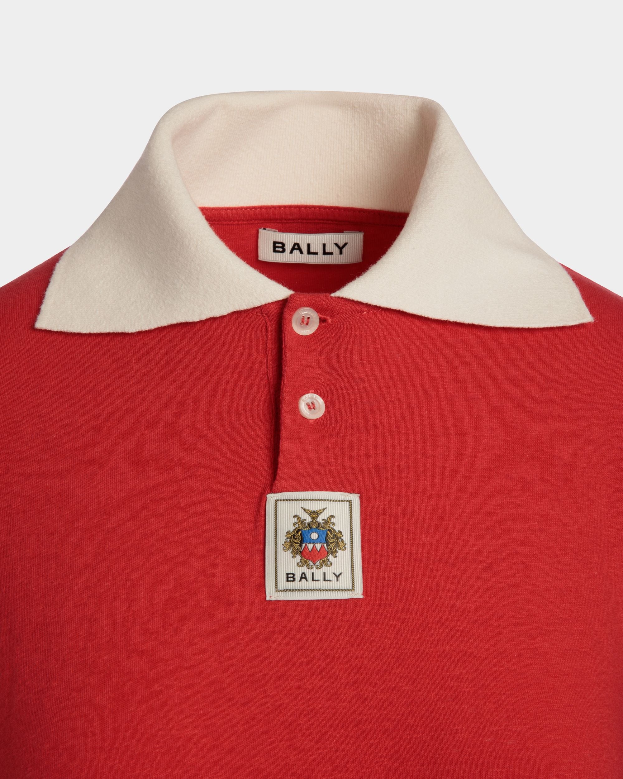 Poloshirt Mit BallyCrest-Wappen Aus Baumwolle In Rot - Damen - Bally - 02