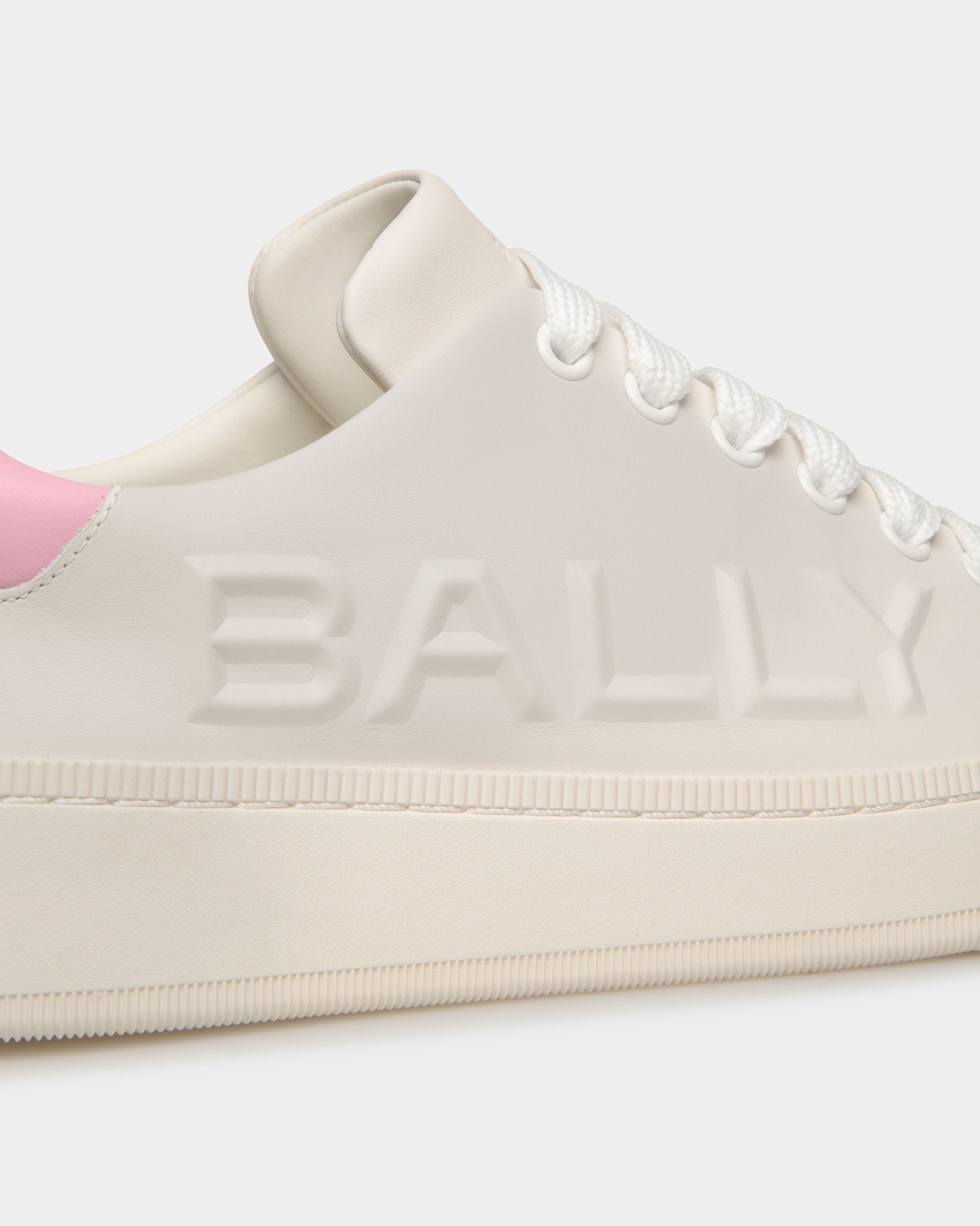 Raise Sneaker Aus Leder In Weiß Und Rosa - Damen - Bally - 05