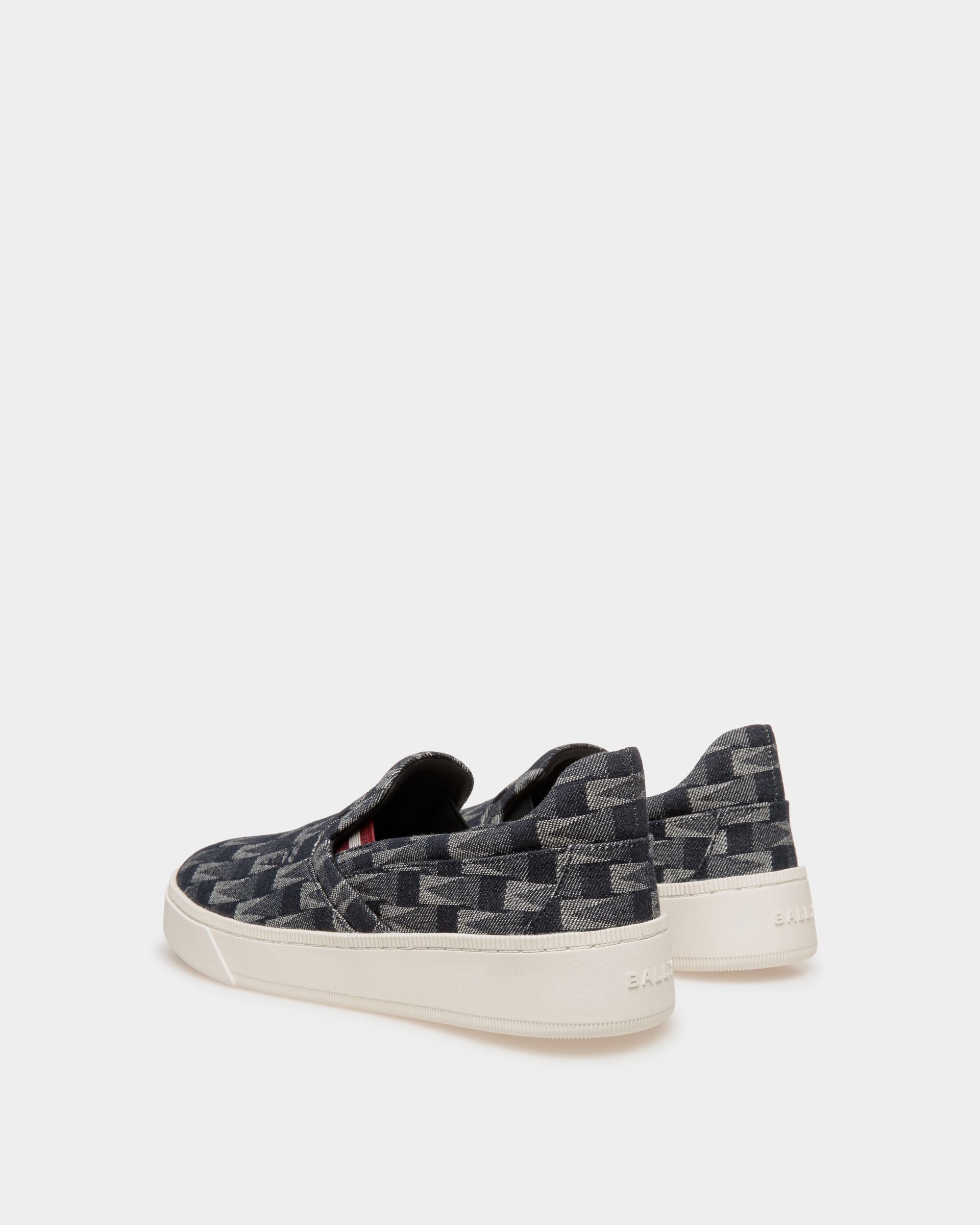 Raise Slip-On Sneaker Aus Blauem Denim - Damen - Bally - 03