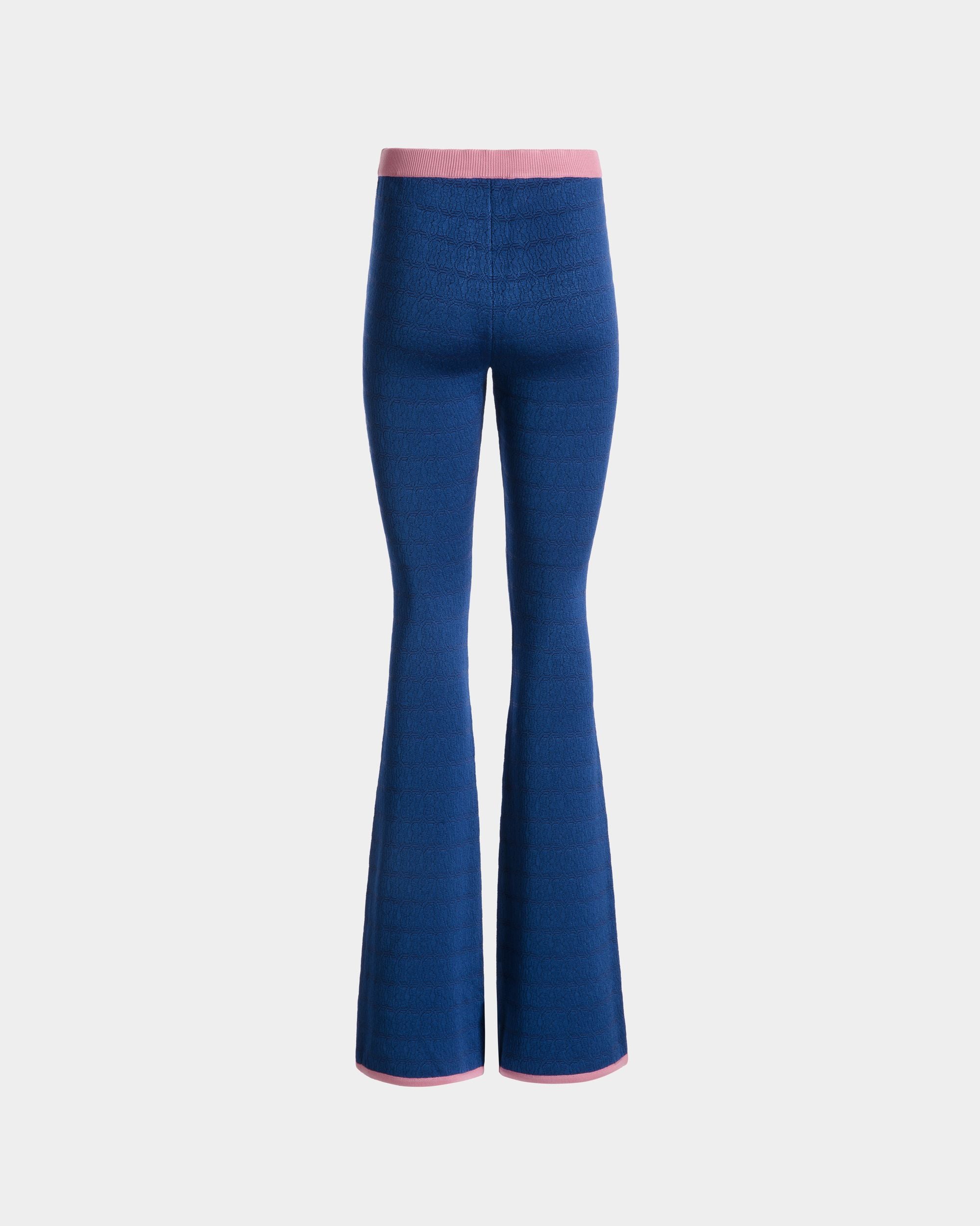 Hose Mit Ausgestelltem Bein Aus Viskose-Strickstoff In Blau - Damen - Bally - 03