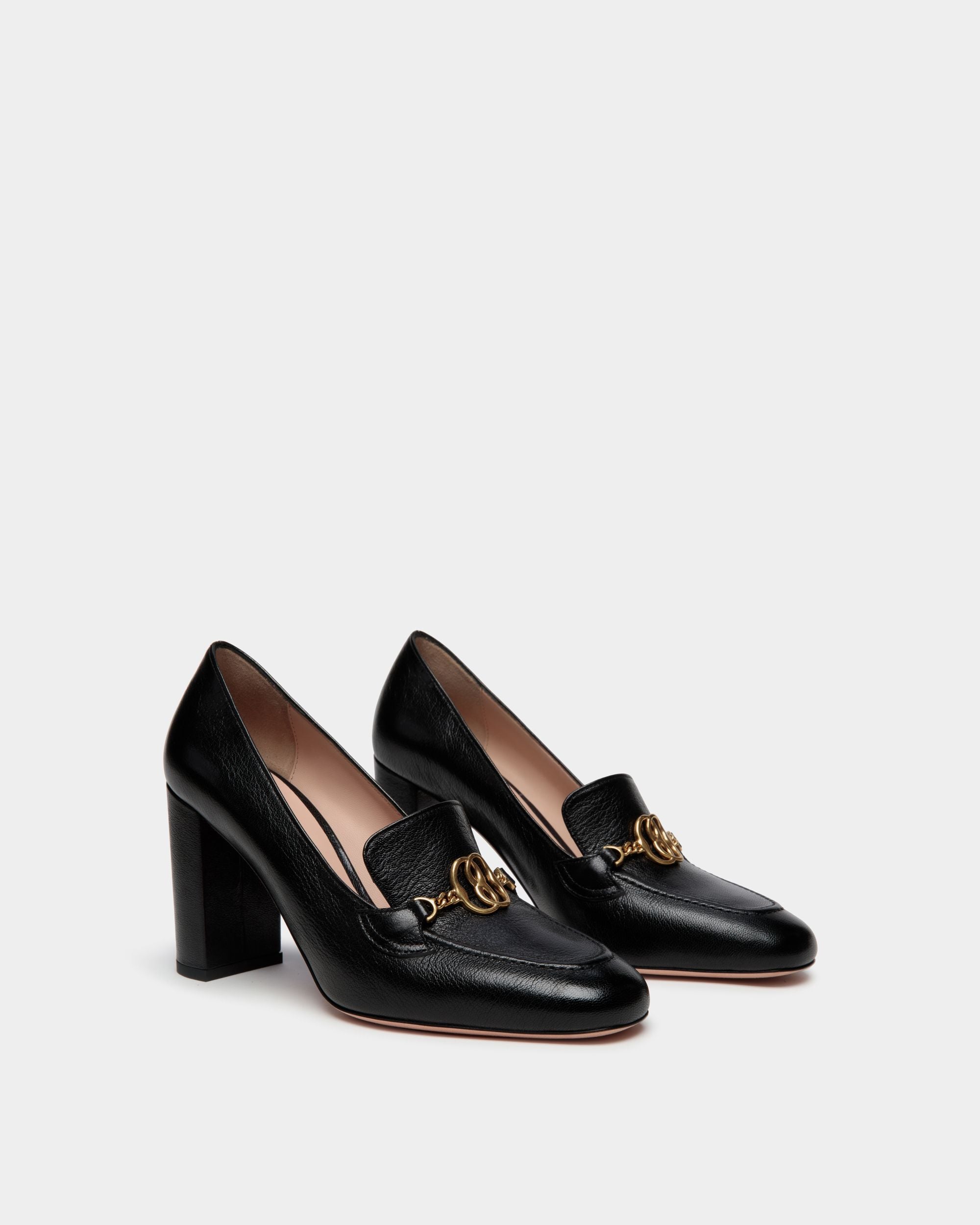 Daily Emblem Pump Aus Schwarzem Leder - Damen - Bally - 02