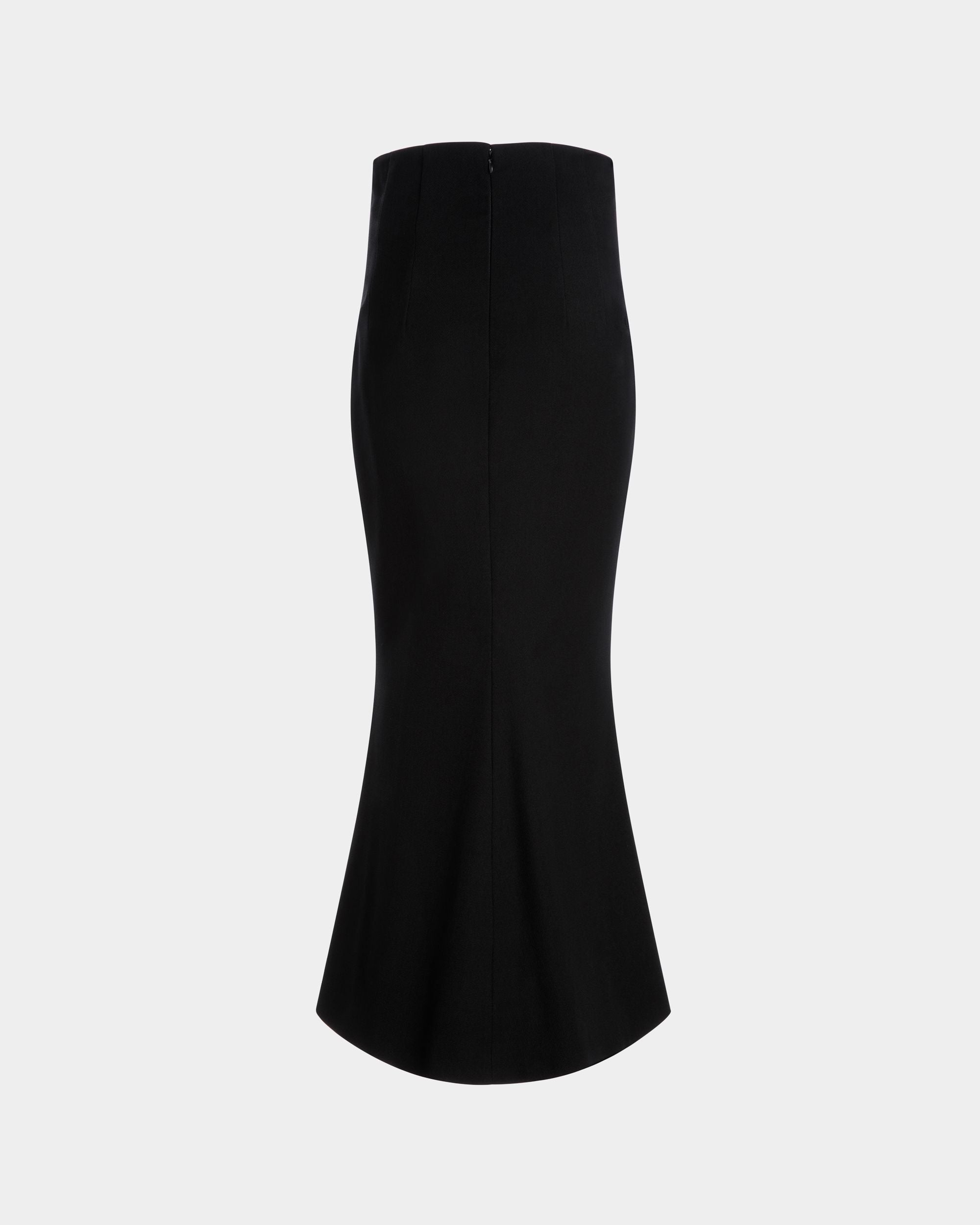 Long Skirt In Black Wool Blend - Damen - Bally - 07